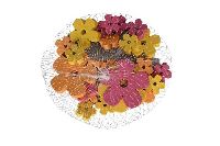 Streublüte Marry ORANGE-GELB-PINK 680101 Holz 2,5+4+6cm  Dicke=0,7cm